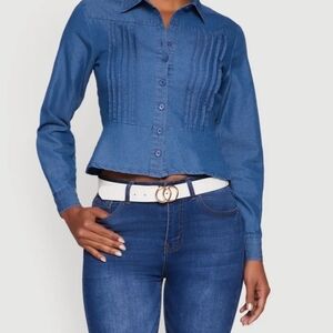 Women's Blue Denim Top